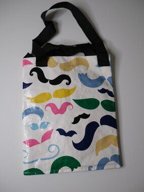 IKEA Frakta shopping tote mustaches